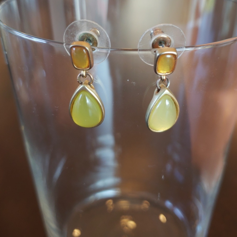 Yellow and orange earrings
